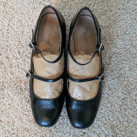 Madewell Black Leather Flats - Picture 4 of 9